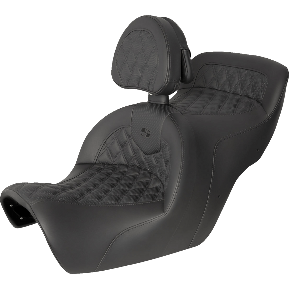 SADDLEMEN Seat Roadsofa™ With Backrest Full Lattice Stitch Black H8807182BR