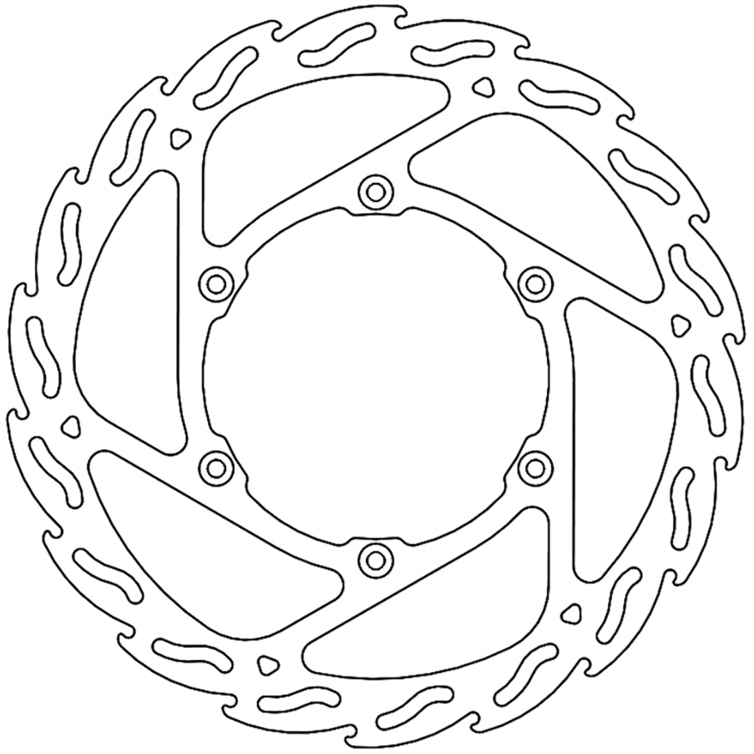 MOTO-MASTER Brake Rotor Front Flame