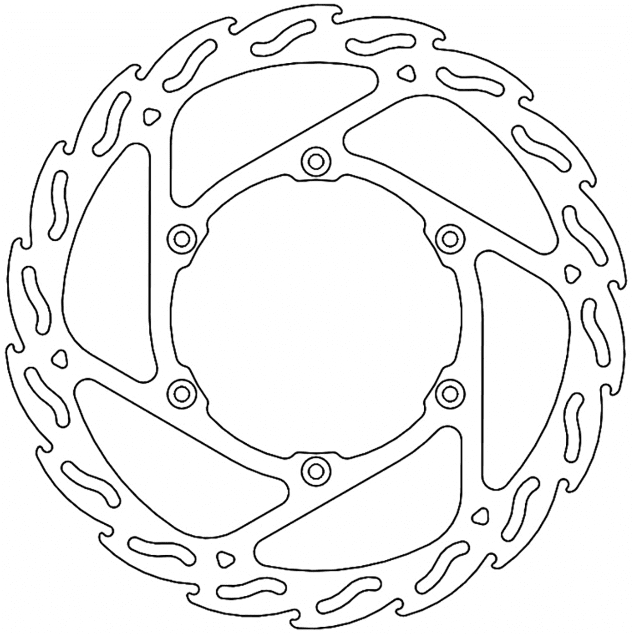 MOTO-MASTER Brake Rotor Front Flame