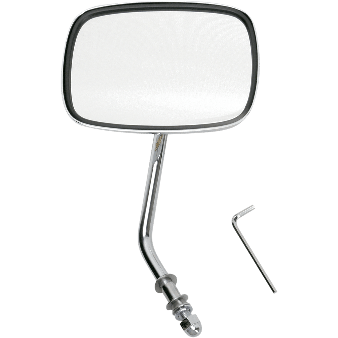 EMGO Mirror "Live to Ride" Side View Rectangle Gold/Chrome Right