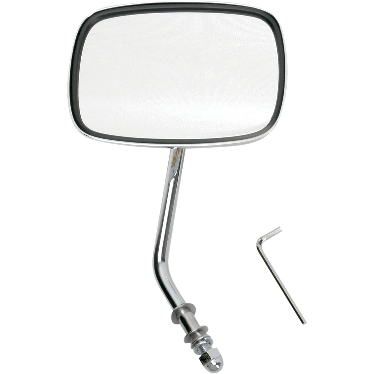 EMGO Mirror "Live to Ride" Side View Rectangle Gold/Chrome Right