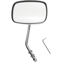 EMGO Mirror "Live to Ride" Side View Rectangle Gold/Chrome Right