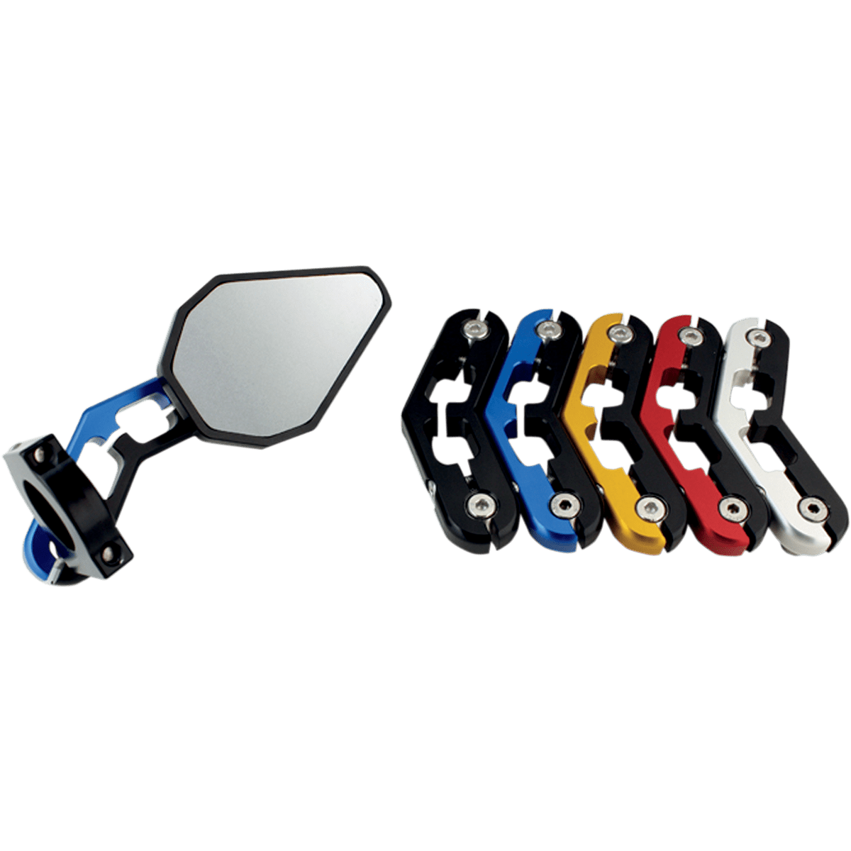 DRIVEN RACING D-Axis Bar-End Mirror Blue DXMBL