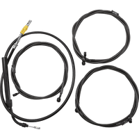 LA CHOPPERS Handlebar Cable/Brake Line Kit Complete 12" 14" Handlebars Midnight LA8056KT213M