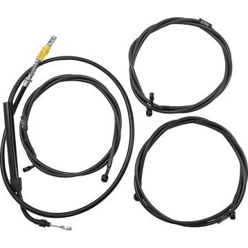 LA CHOPPERS Handlebar Cable/Brake Line Kit Complete 12" 14" Handlebars Midnight LA8056KT213M