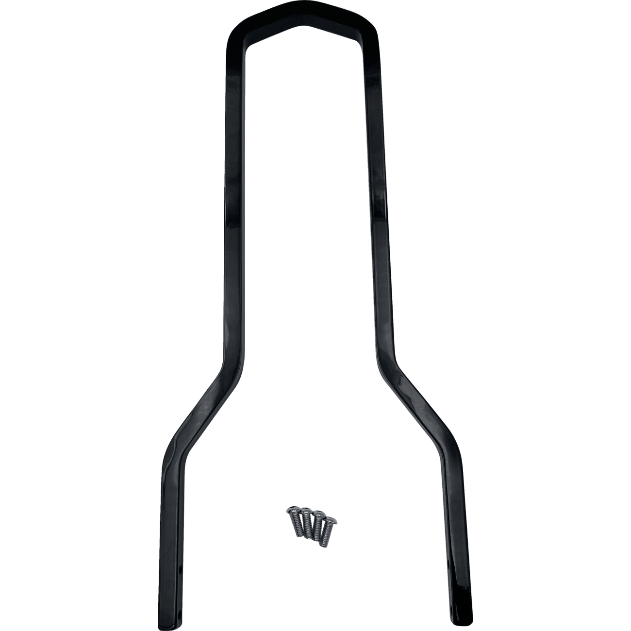 DRAG SPECIALTIES Round Sissy Bar Black 14.75"H x 8.75"W