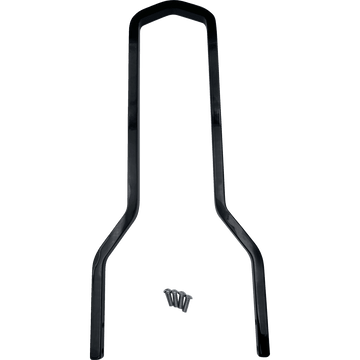 DRAG SPECIALTIES Round Sissy Bar Black 14.75"H x 8.75"W