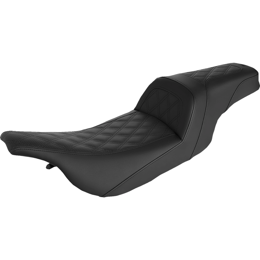 SADDLEMEN Slim Seat Black Lattice Stitch '99-'07 FLHT/FLTR 89707162