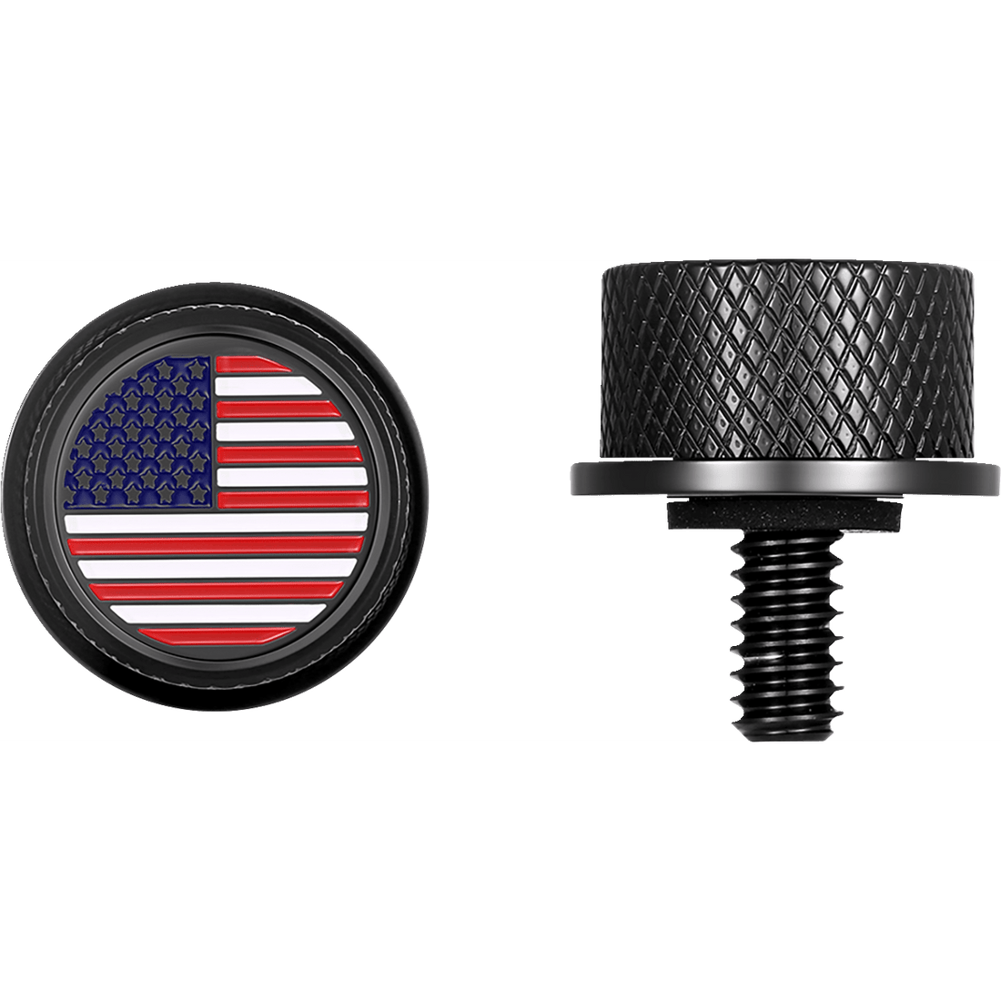 FIGURATI DESIGNS Seat Mounting Knob Black American Flag