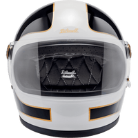 BILTWELL Gringo S Helmet Gloss White/Black Tracker XS 1003566501