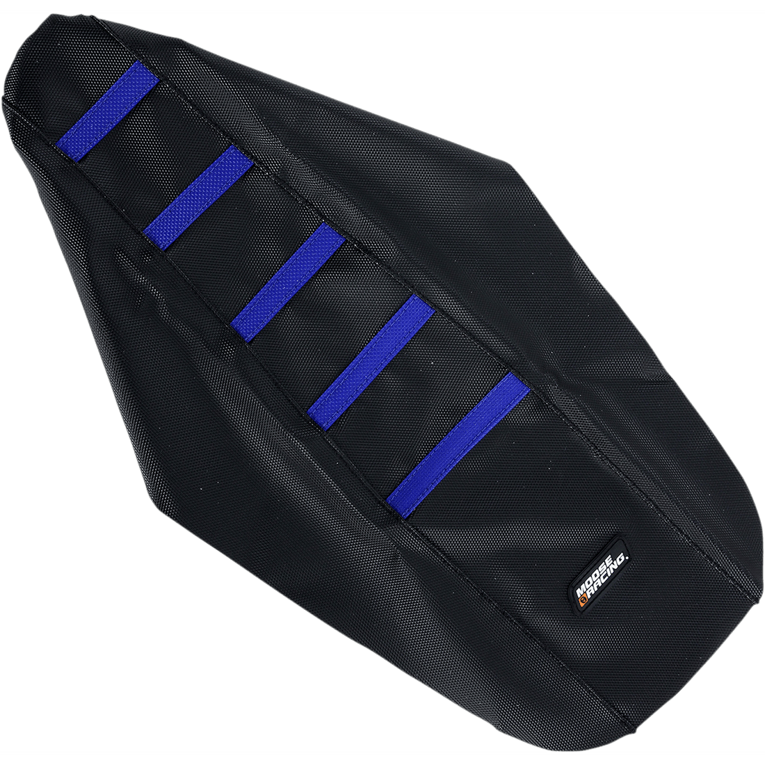 MOOSE RACING Ribbed Seat Cover Black Cover/Blue Ribs Yamaha