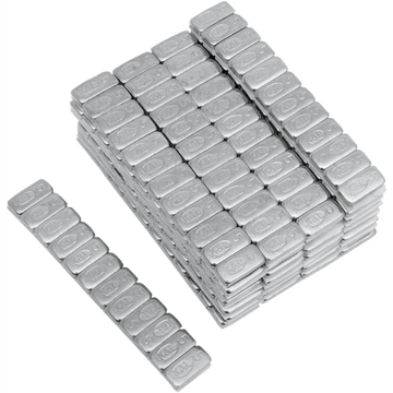 K&L SUPPLY Wheel Weights Rectangle Adhesive Stick-On Chrome 360 Pack