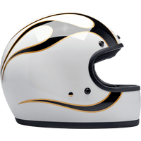 BILTWELL Gringo Helmet Flames White/Black Large 1002561504