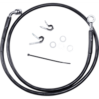 DRAG SPECIALTIES Brake Line Front Black +4" '04-'10 XL