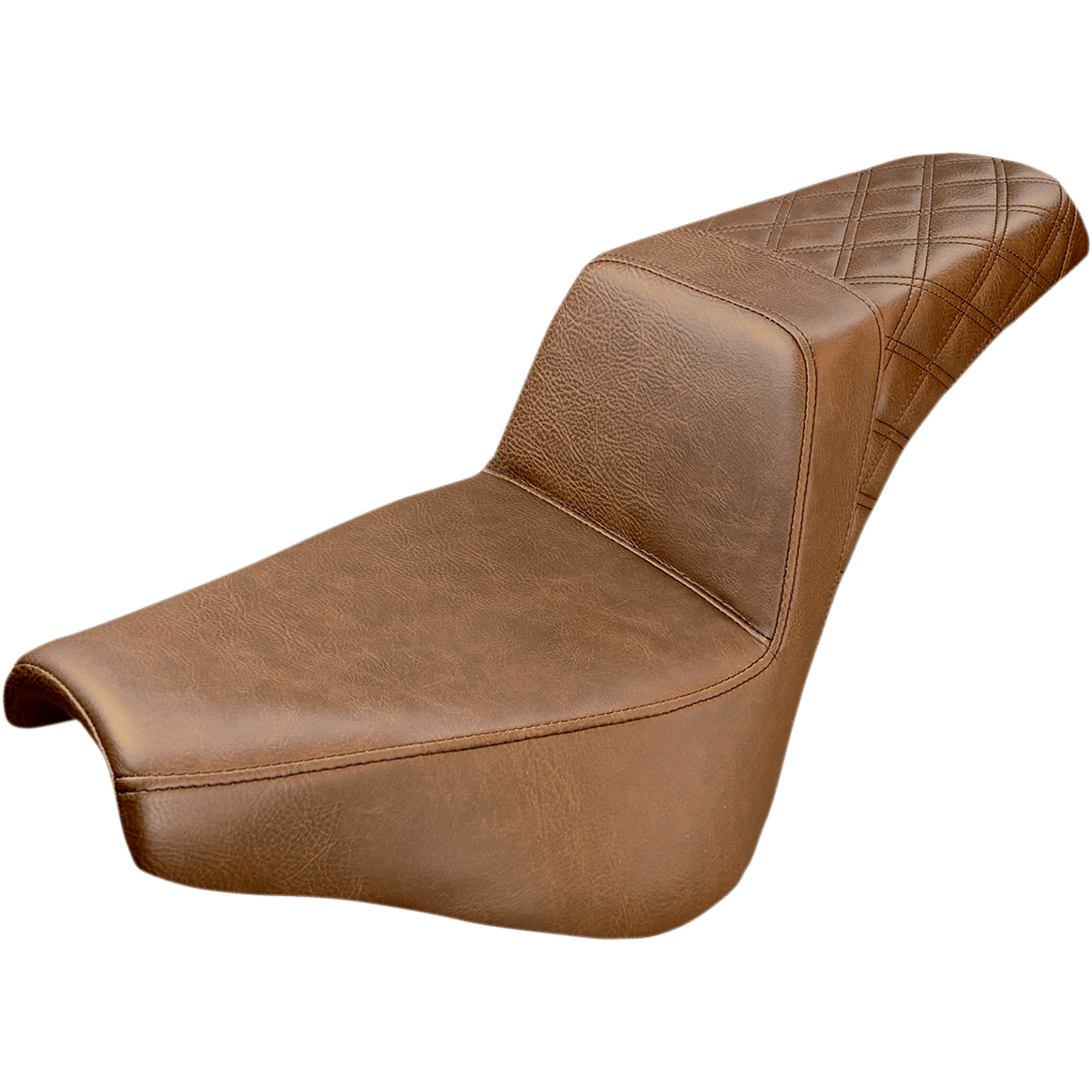 SADDLEMEN Step-Up Seat Rear Lattice Stitch Brown 81830173BR