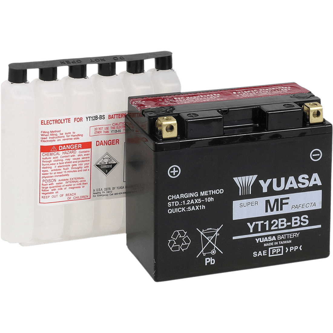 YUASA AGM Battery YT12B-BS .52 L YUAM6212B