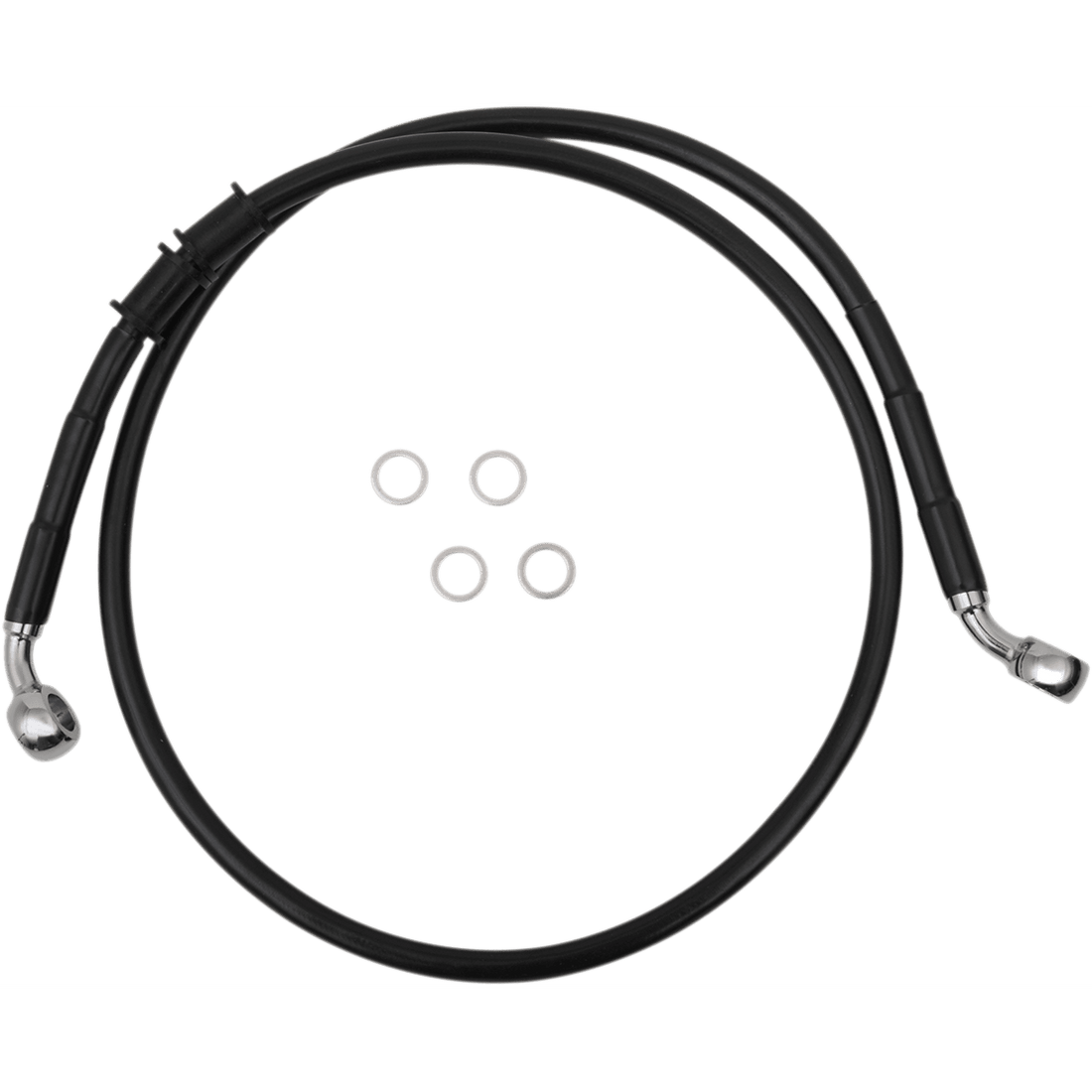 DRAG SPECIALTIES Brake Line Front +6" Black XL