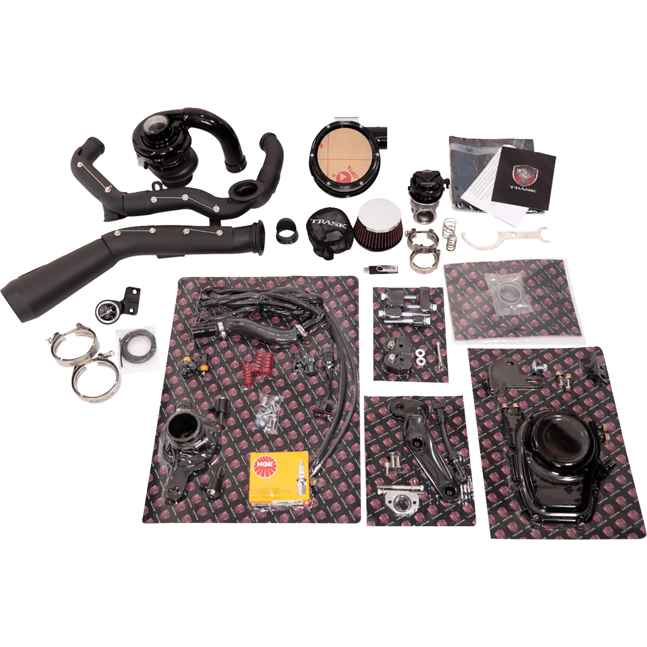 TRASK Tornado Turbo Performance Kit Black with Black Exhaust TM7600BK