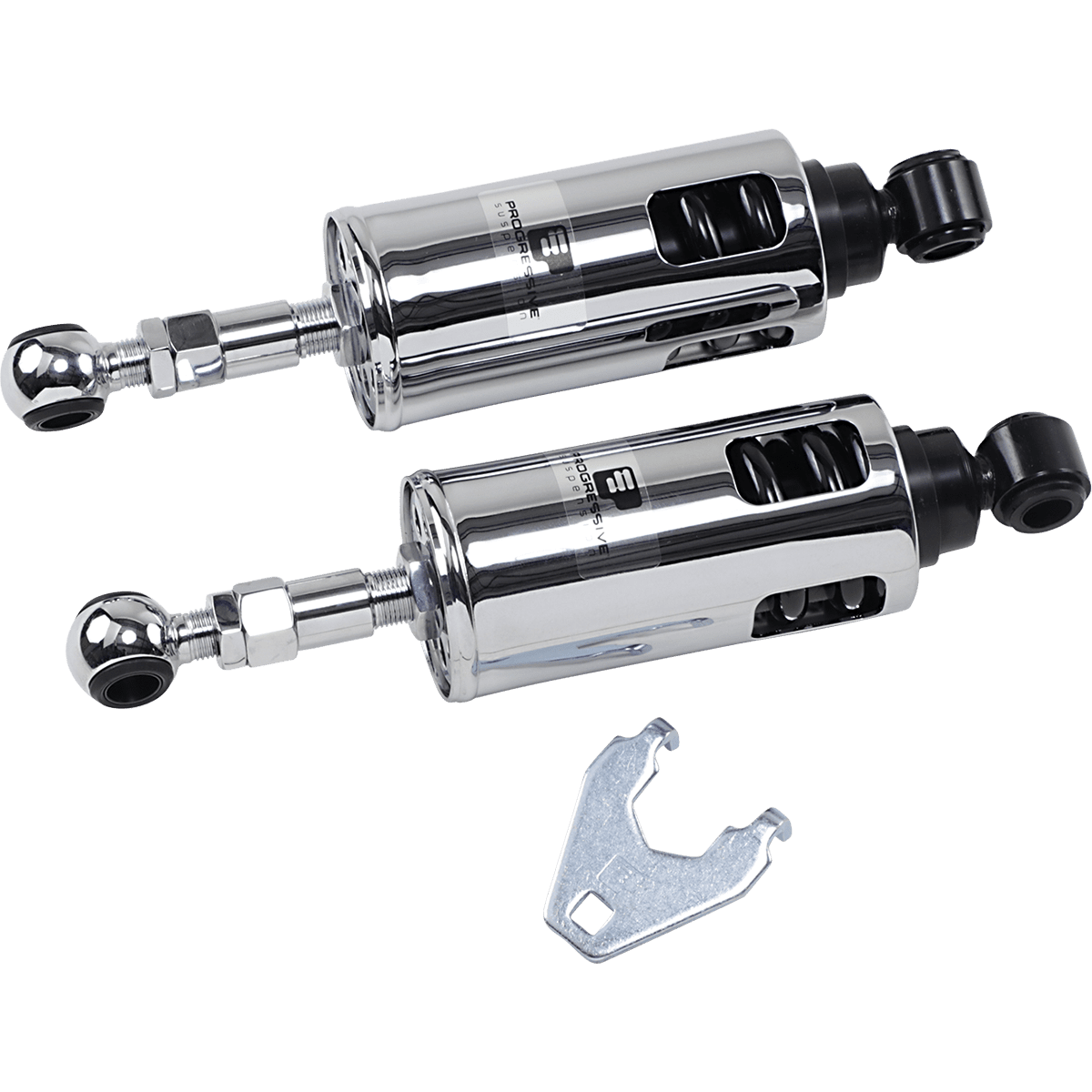 PROGRESSIVE SUSPENSION 422 Series Adjustable Shocks Chrome Heavy-Duty 4224001C