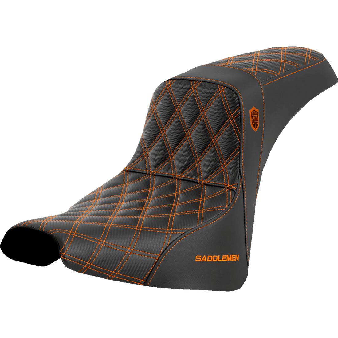 SADDLEMEN Pro Series SDC Performance Seat without Backrest Orange Stitch FXBB/FXST '18-'23 SC81830ORA