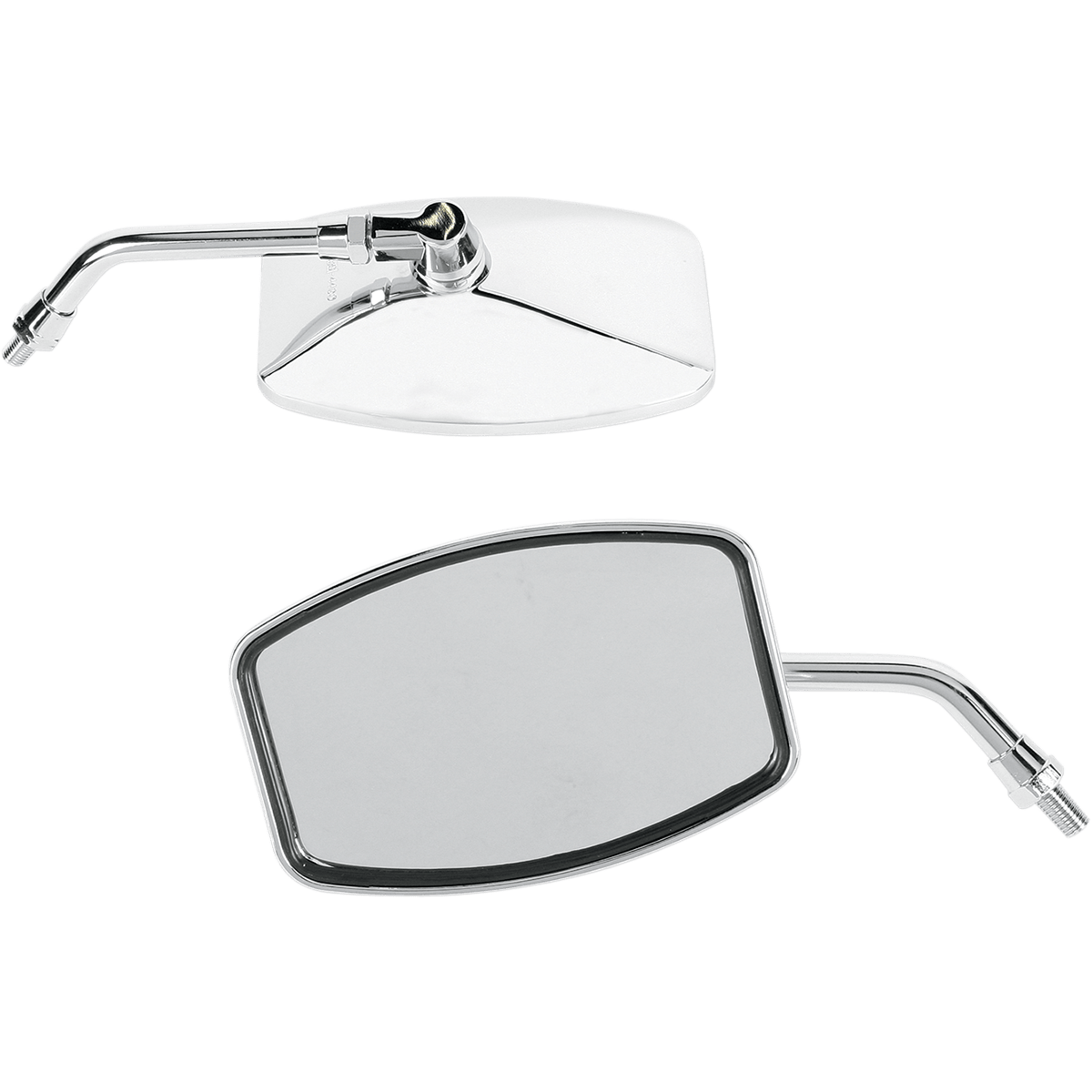 EMGO Mirror "Big One"/Cruiser Side View Rectangle M10 x 1.25 | M10 x 1.25 Left Hand Chrome