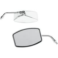 EMGO Mirror "Big One"/Cruiser Side View Rectangle M10 x 1.25 | M10 x 1.25 Left Hand Chrome