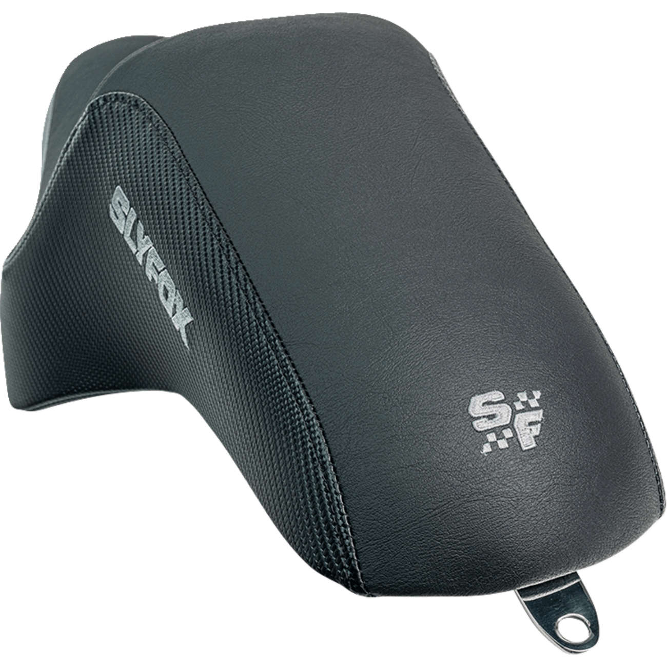 SLYFOX Slyfox Seat Gray Logo Black Vinyl w/ Slipstop Carbon Fiber XL