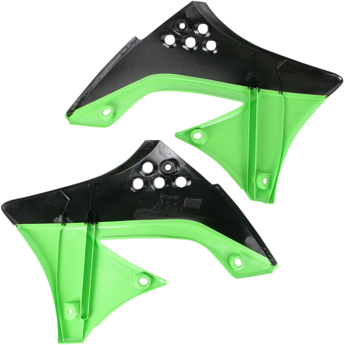 ACERBIS Radiator Shrouds Black/Green