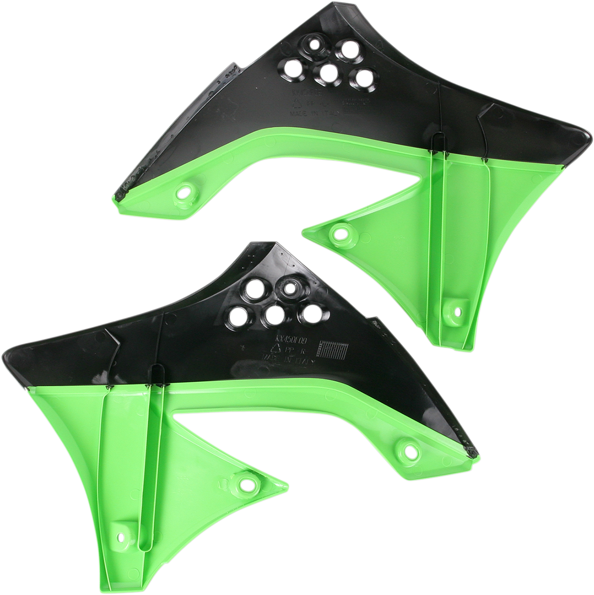 ACERBIS Radiator Shrouds Black/Green