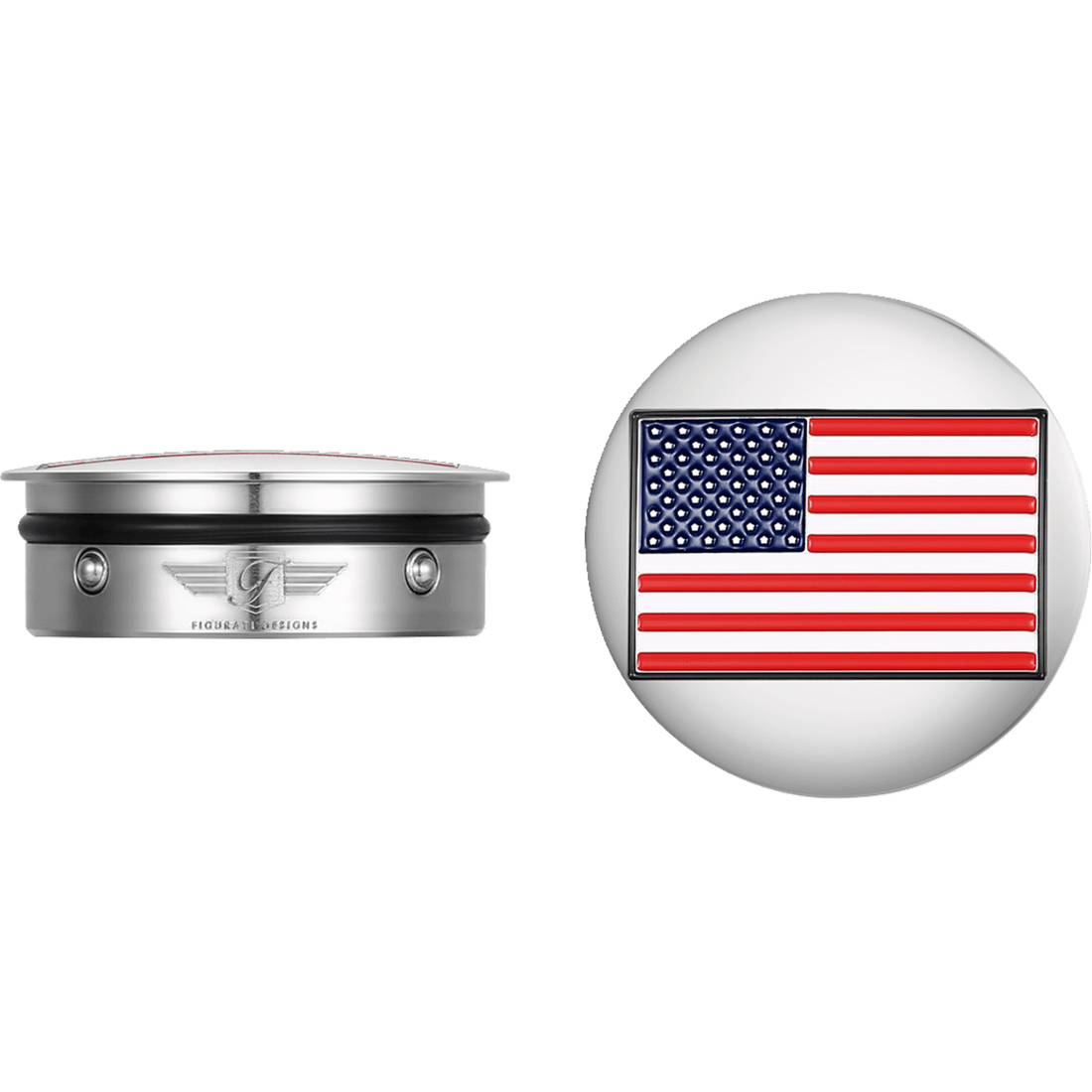 FIGURATI DESIGNS Swing Arm Covers American Flag Reversed FD20AFSS