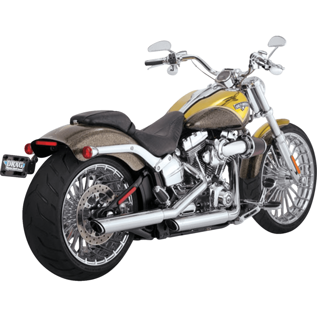 VANCE & HINES 3" Twin Slash Slip-On Muffler Chrome 16335