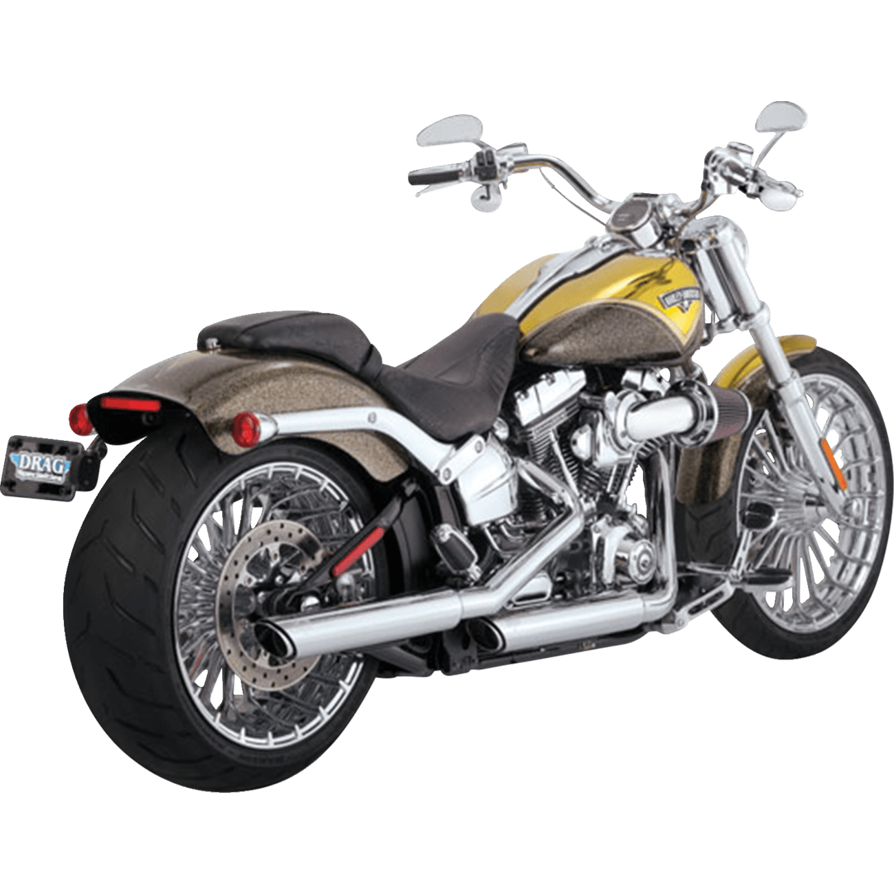 VANCE & HINES 3" Twin Slash Slip-On Muffler Chrome 16335