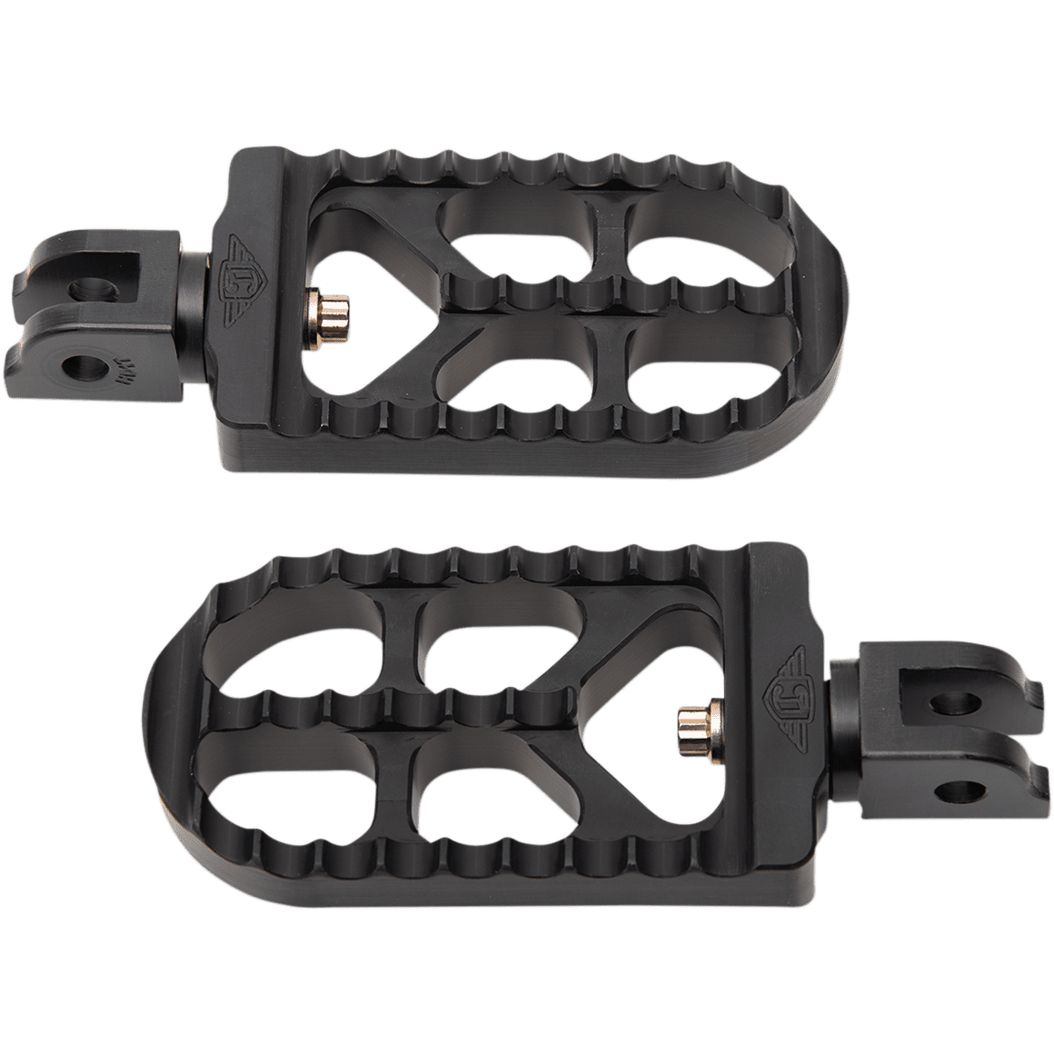 JOKER MACHINE Serrated Footpegs Black Long 08566B