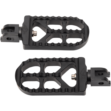 JOKER MACHINE Serrated Footpegs Black Long 08566B