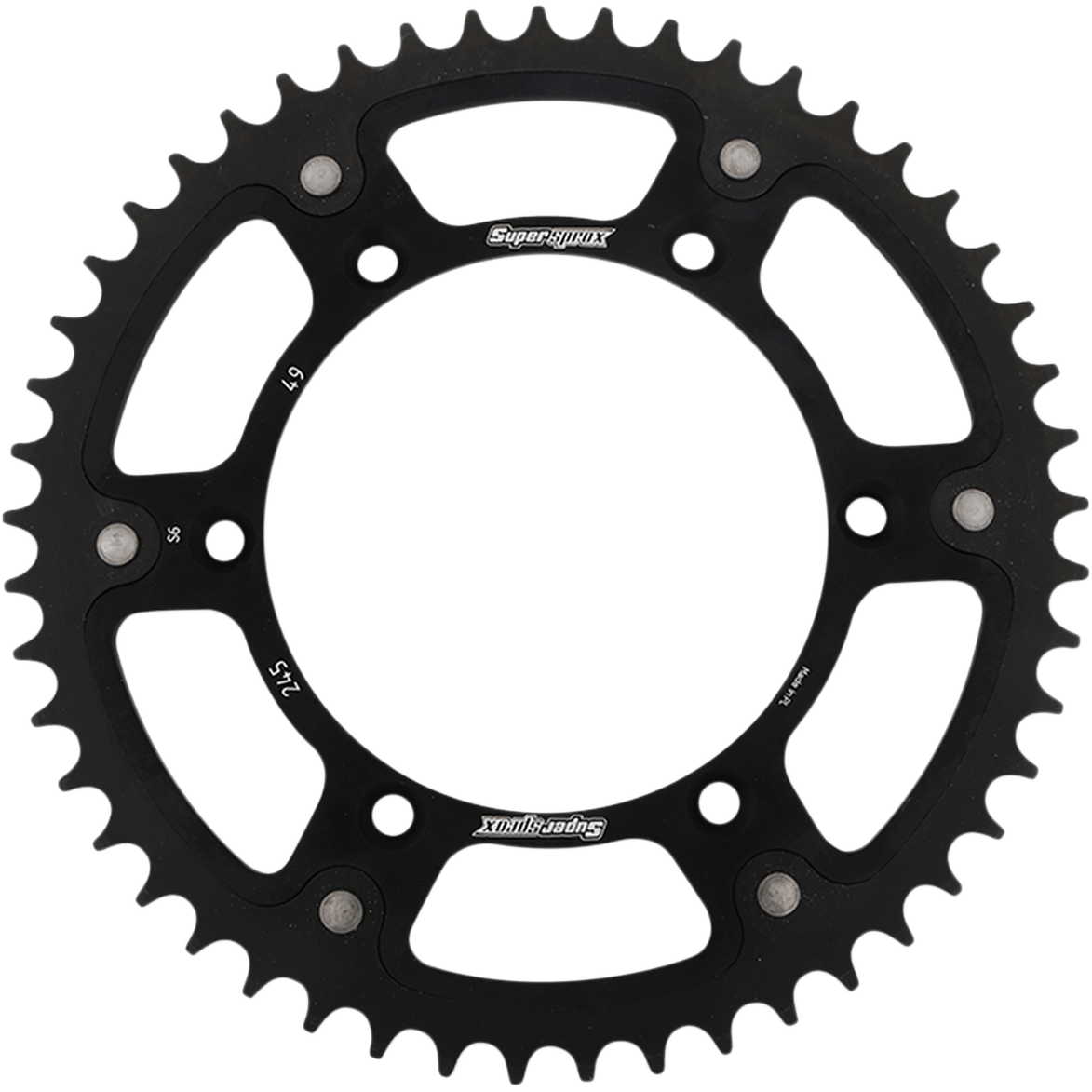 SUPERSPROX Stealth Rear Sprocket 49 Tooth Black Yamaha RST24549BLK