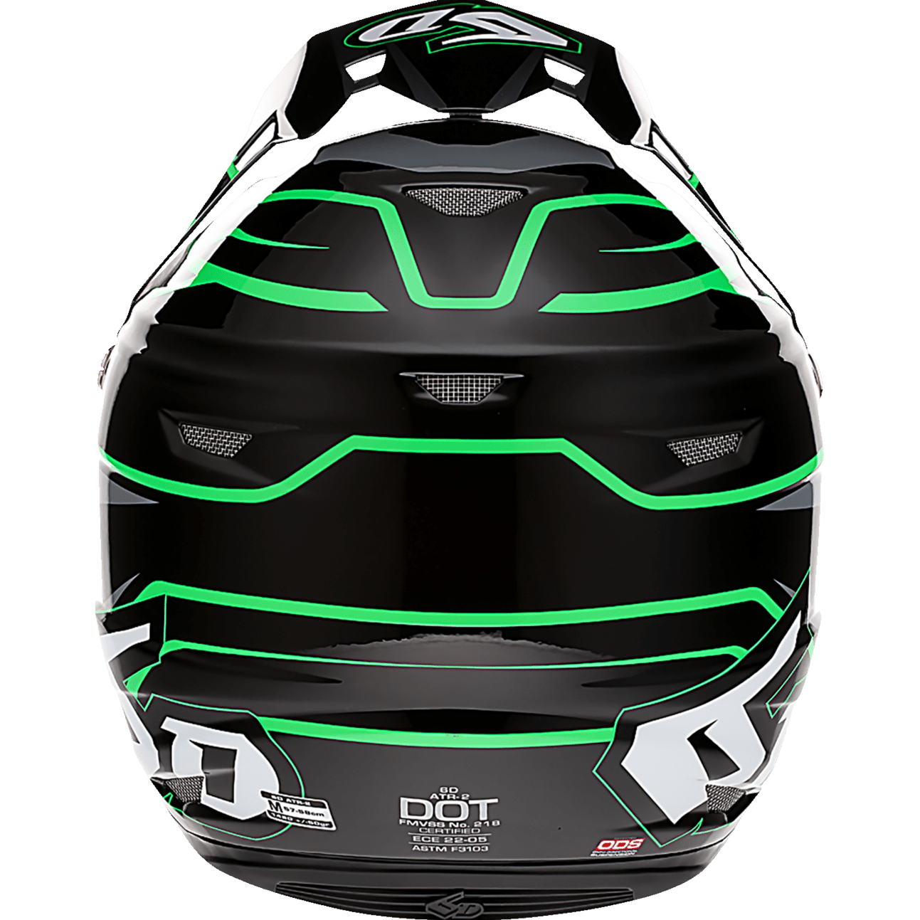 6D HELMETS ATR-2 Helmet Phase Black/Green Medium 122846