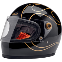 BILTWELL Gringo S Helmet Gloss Black Flames Medium 1003567503