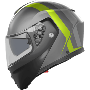 AGV Streetmodular Helmet Resia Matte Gray/Black/Yellow Fluo Small 2118296002007S