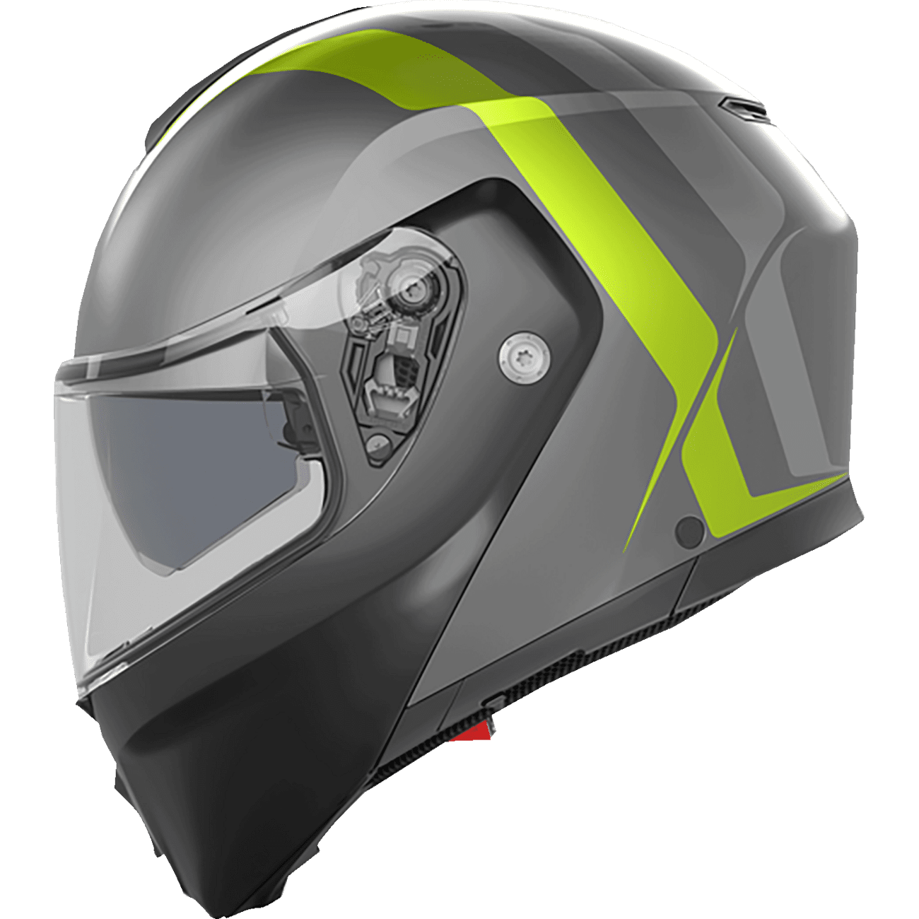 AGV Streetmodular Helmet Resia Matte Gray/Black/Yellow Fluo Large 2118296002007L