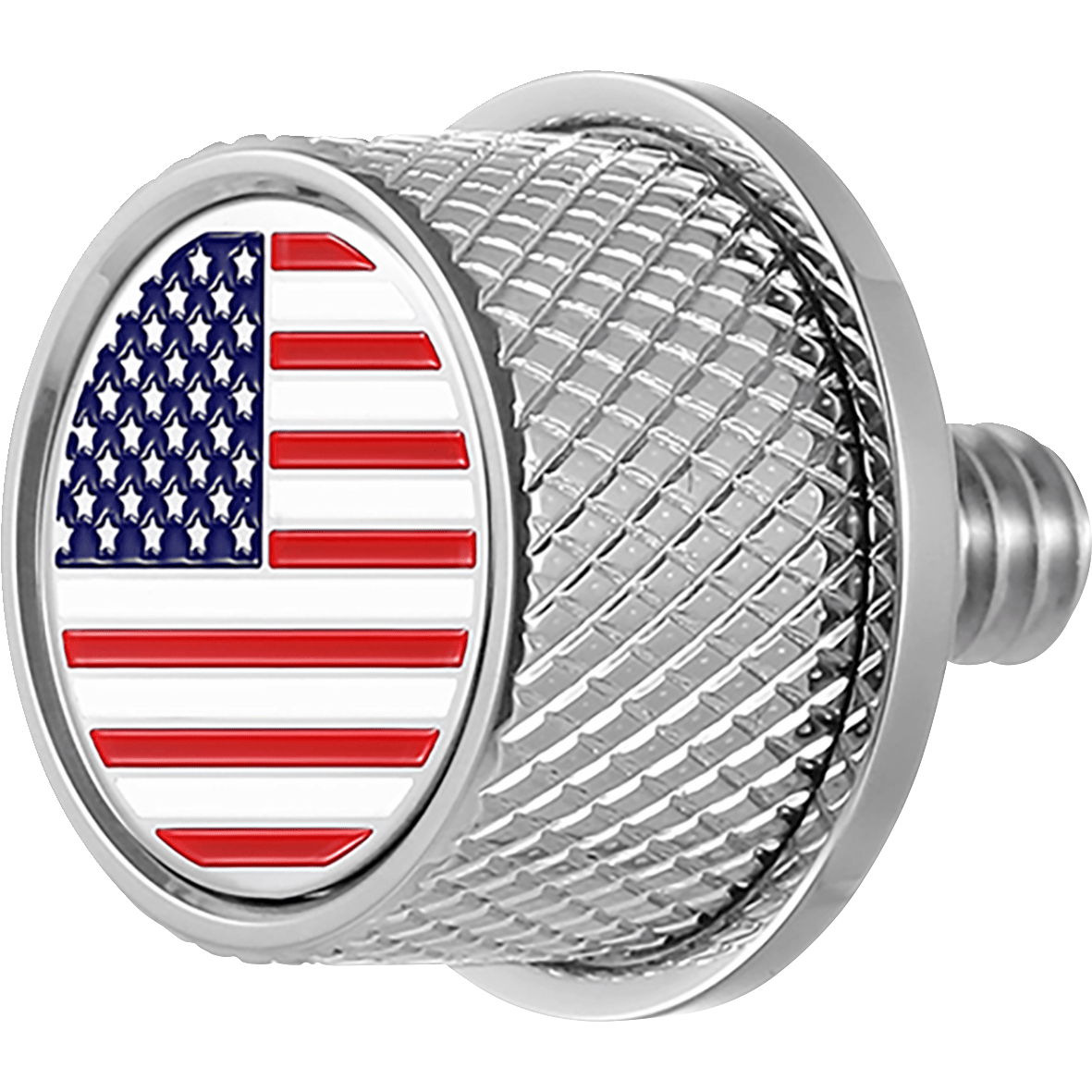 FIGURATI DESIGNS Seat Mounting Knob Stainless Steel American Flag