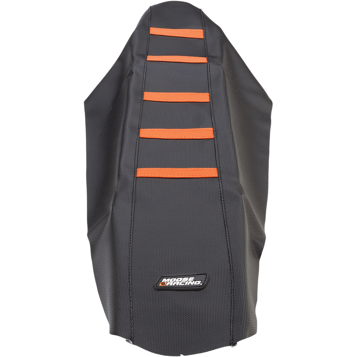 MOOSE RACING Ribbed Seat Cover Black Cover/Orange Ribs KTM