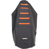 MOOSE RACING Ribbed Seat Cover Black Cover/Orange Ribs KTM