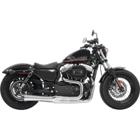 BASSANI XHAUST Mega Power Exhaust Chrome Short '04-'13 XL with Mid/Forward Controls 1X22R