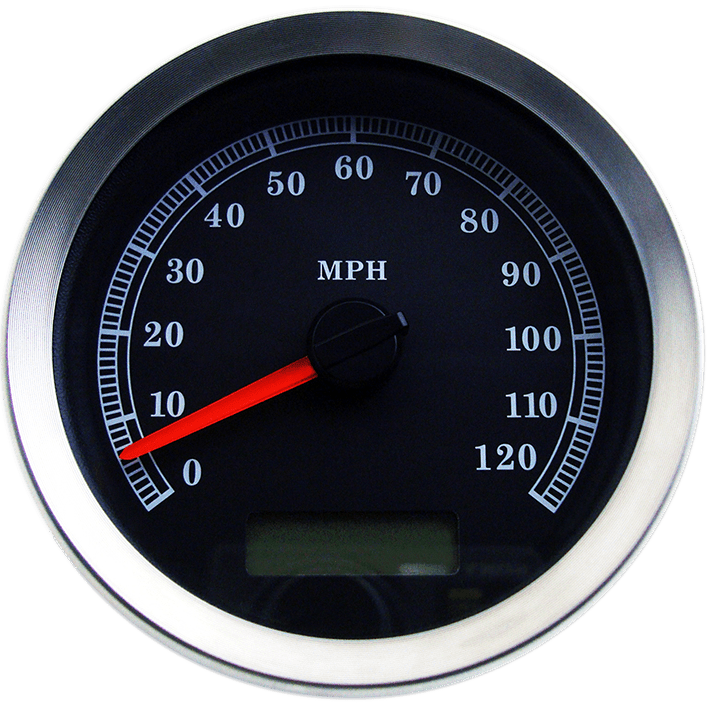 DRAG SPECIALTIES Programmable Speedometer Black Face MPH