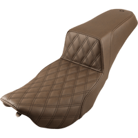 SADDLEMEN Step-Up Seat Front Lattice Stitch Brown 89706172BR