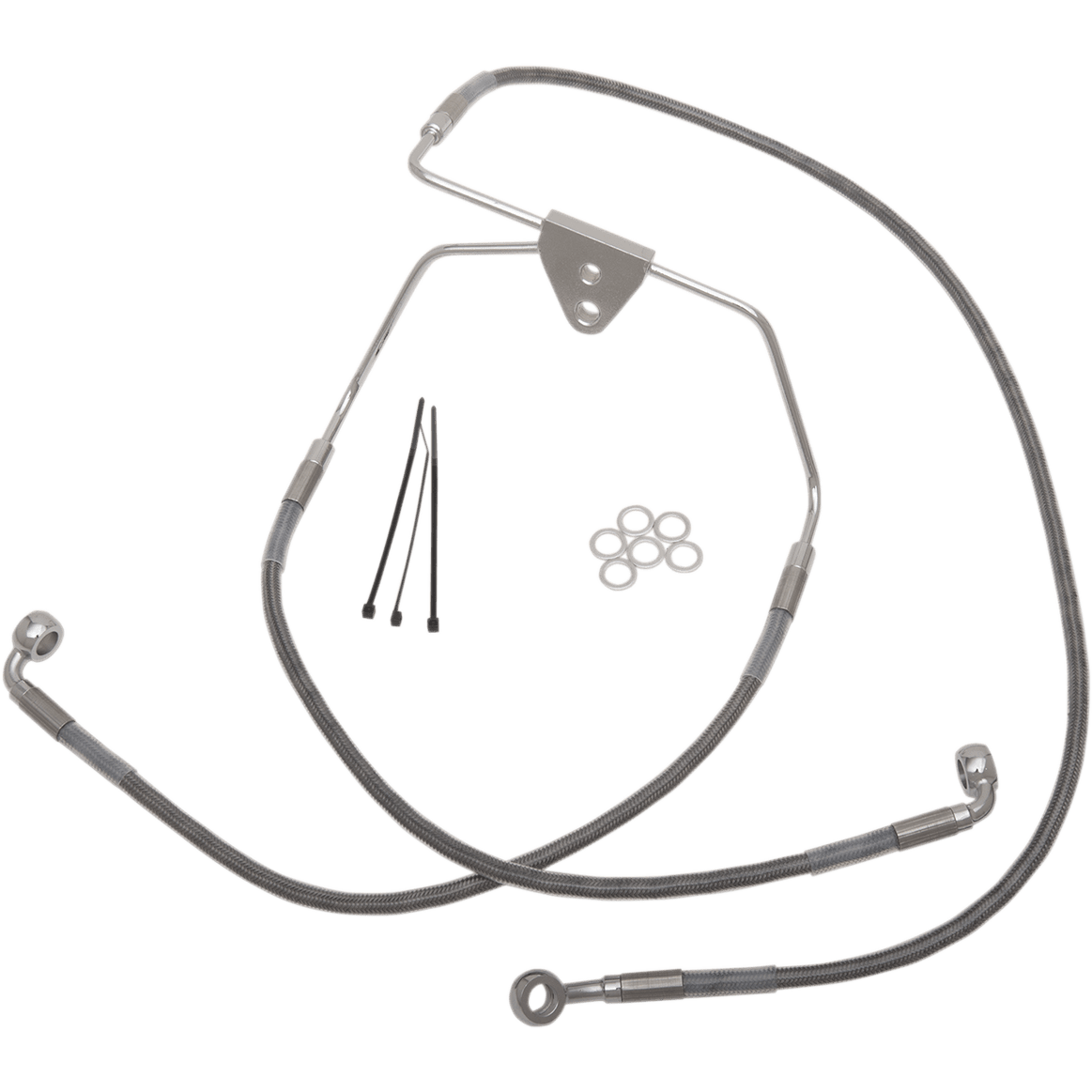 DRAG SPECIALTIES Brake Line Front +6" Touring Stainless Steel