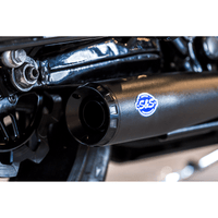 S&S CYCLE 2-into-1 Diamondback Exhaust System Guardian Black 50-State 5501027A