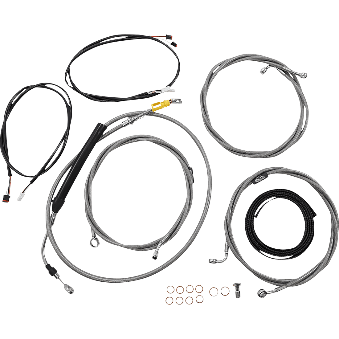 LA CHOPPERS Cable Kit 18" 20" Handlebars ABS Stainless LA8058KT319