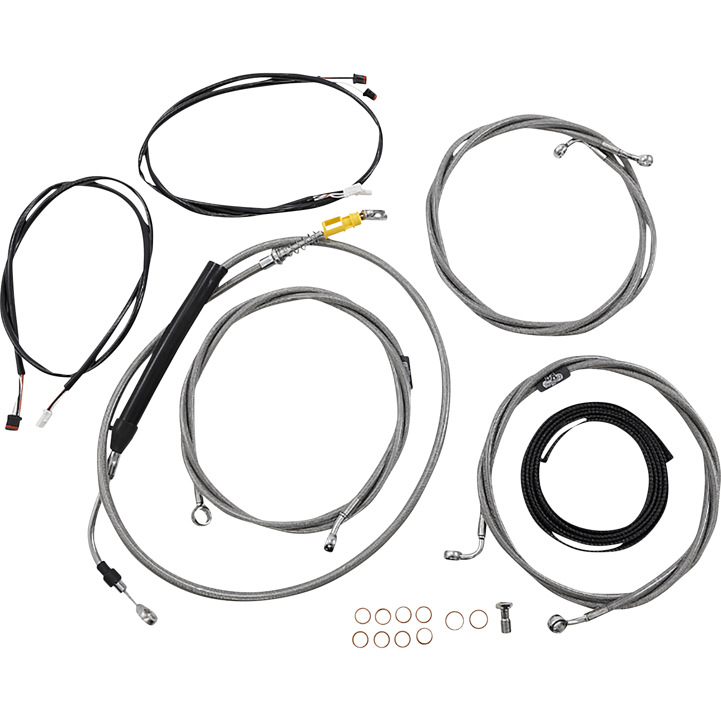 LA CHOPPERS Cable Kit 18" 20" Handlebars ABS Stainless LA8058KT319