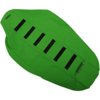 SDG 6-Ribbed Seat Cover Black Ribs/Green Top/Green Sides